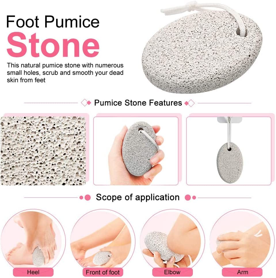 5 in 1 Professional Pedicure Kit, Stainless Steel Heel Scraper for Women Feet Care, Foot Pumice Stone for Feet Hard Skin Remover in Shower, Pumice Stone and Brush for Feet Callus Removal at Home/Salon Health & Beauty > Personal Care > Foot Care Spaidoon   
