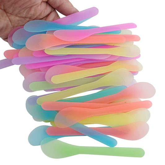 5 Inch Plastic Cosmetic Spatulas, Disposable Makeup Tools Spoon for Mixing and Sampling, Color Random, 80 Pcs Health & Beauty > Personal Care > Cosmetics > Cosmetic Tools > Skin Care Tools MFDSJ   