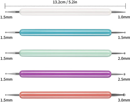 5 Pcs Pattern Tracing Stylus, Ball Embossing Stylus for Transfer Paper, Tracing Tools for Drawing, Embossing Tools for Paper, Art Dotting Tools for Nail Art, Ball Tip Clay Tools Sculpting Stylus Health & Beauty > Personal Care > Cosmetics > Cosmetic Tools > Nail Tools COYAHO   