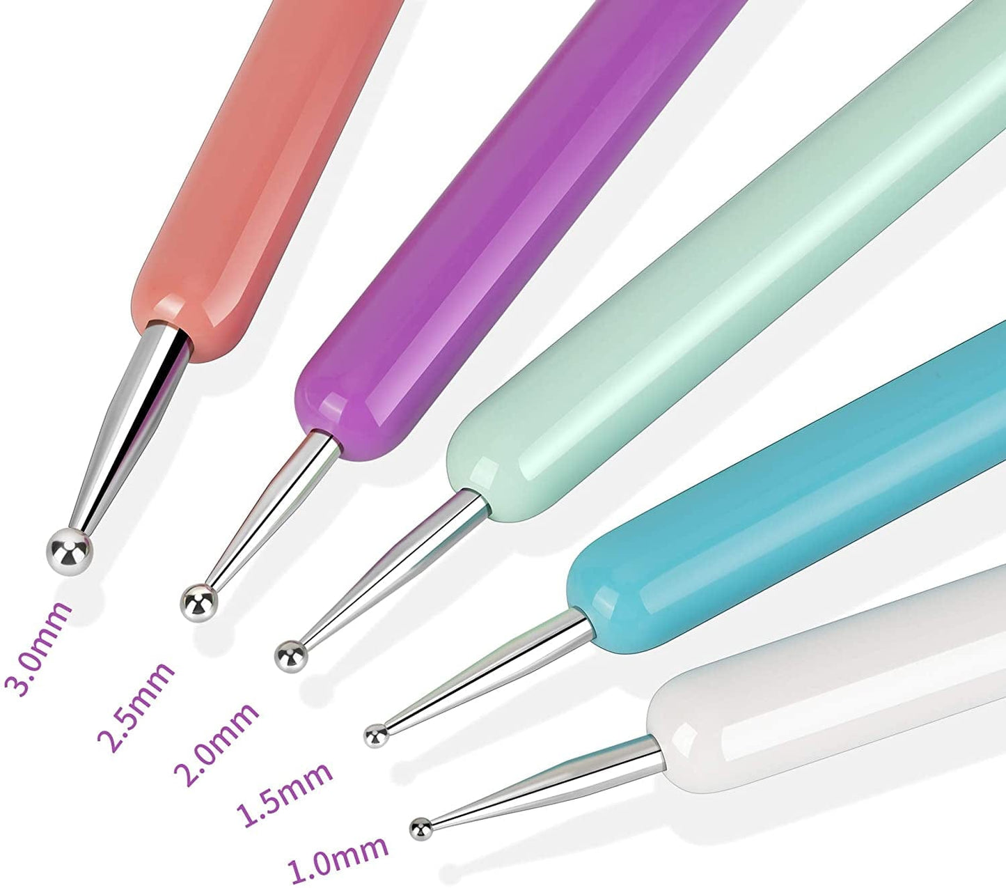 5 Pcs Pattern Tracing Stylus, Ball Embossing Stylus for Transfer Paper, Tracing Tools for Drawing, Embossing Tools for Paper, Art Dotting Tools for Nail Art, Ball Tip Clay Tools Sculpting Stylus Health & Beauty > Personal Care > Cosmetics > Cosmetic Tools > Nail Tools COYAHO   