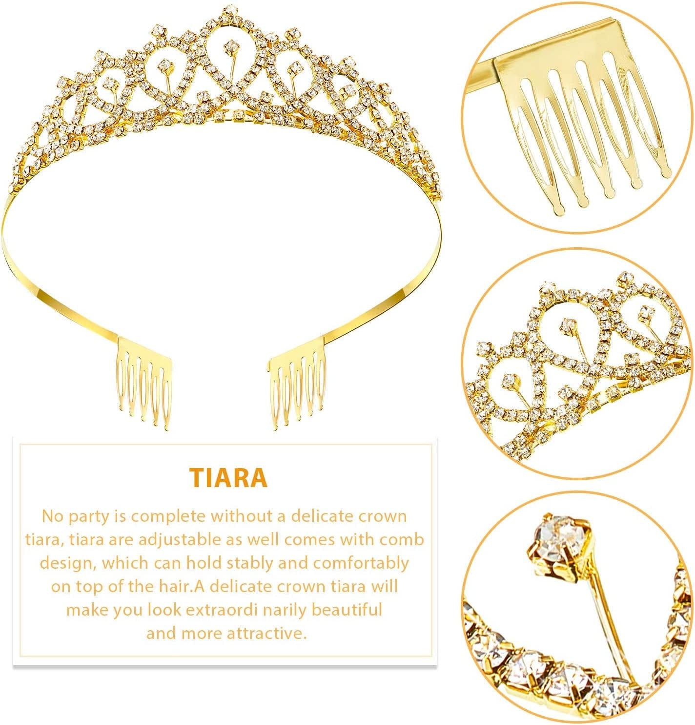 5 Pieces Birthday Accessories, Include Birthday Queen Sash, Tiara, Tinplate Badge Pin, Brooch Clip Pin and Happy Birthday Cupcake Topper for Women Birthday Party Favors Apparel & Accessories > Clothing Accessories > Sashes WILLBOND   