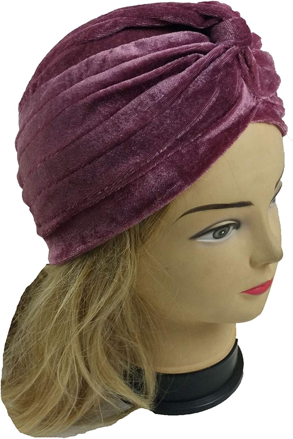 5 Women Stretchy Turban Chemo Cap Bennie Head Wrap Headwear Apparel & Accessories > Clothing Accessories > Headwear XERU   