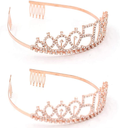 "50 and Fabulous" Sash & Rhinestone Tiara Set - 50Th Birthday Sash 50 Birthday Gifts Party Favors Apparel & Accessories > Clothing Accessories > Sashes ADBetty   