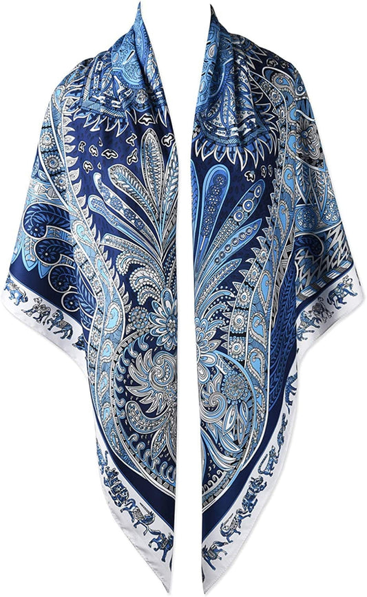 50 Inches Large Square Twill Winter Tops for Women Shawls Evening Wraps Apparel & Accessories > Clothing Accessories > Scarves & Shawls corciova   