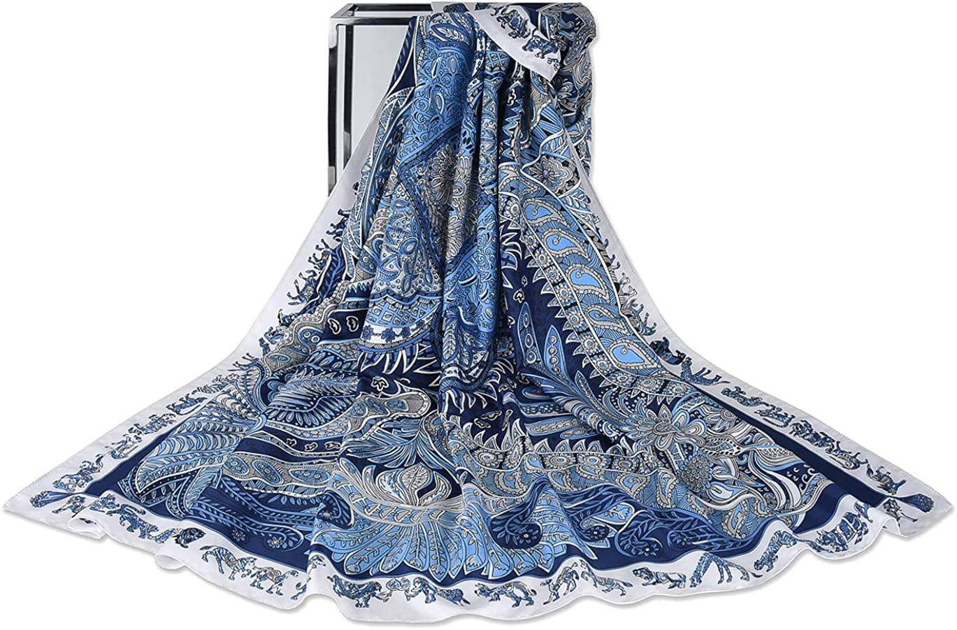 50 Inches Large Square Twill Winter Tops for Women Shawls Evening Wraps Apparel & Accessories > Clothing Accessories > Scarves & Shawls corciova   