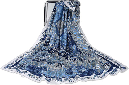 50 Inches Large Square Twill Winter Tops for Women Shawls Evening Wraps Apparel & Accessories > Clothing Accessories > Scarves & Shawls corciova   