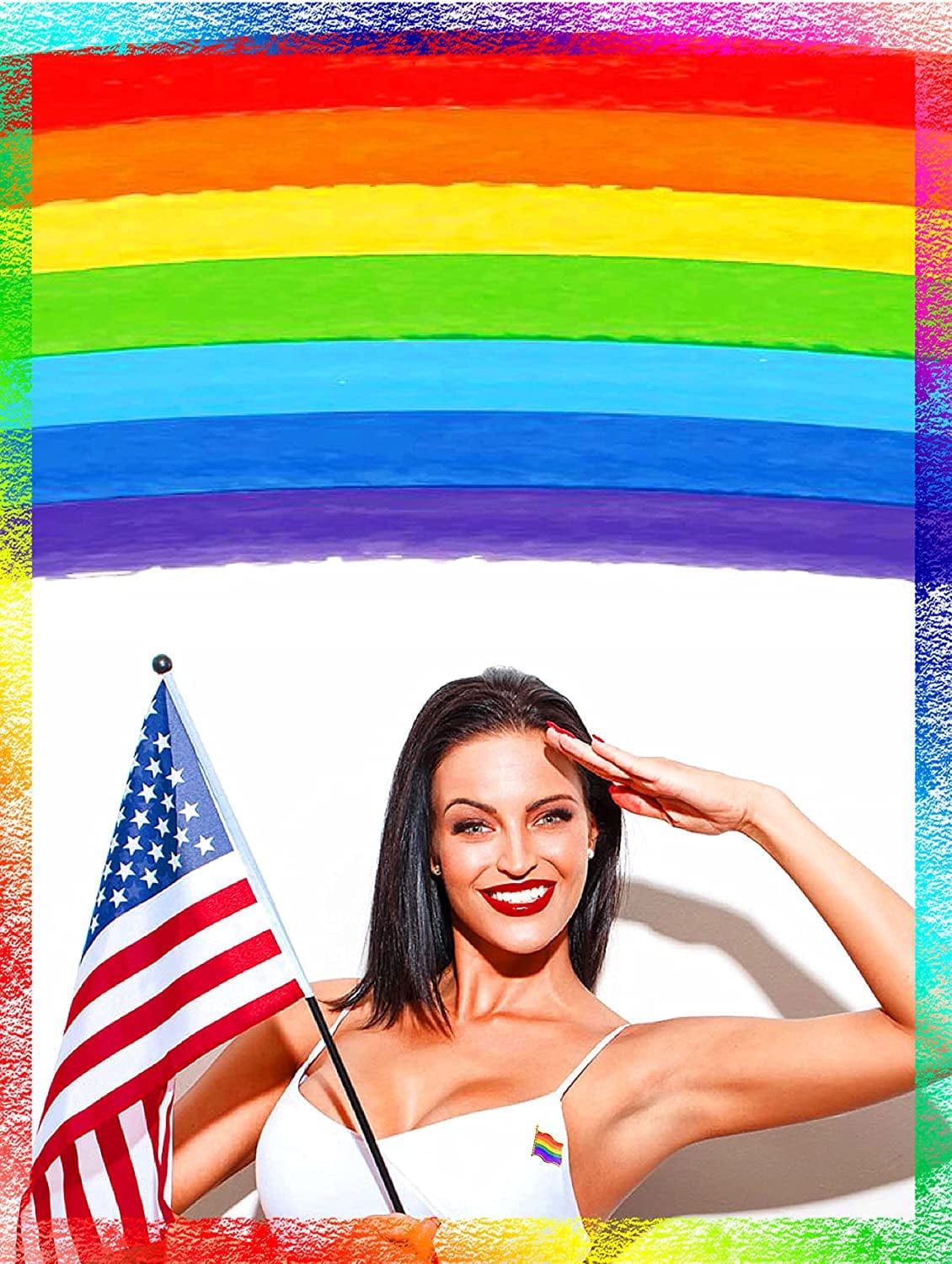 50 Pack Pride Pins Gay Pride Rainbow Flag Collar Pin Brooch Enamel LGBT Lapel Pin Decoration for Clothes and Bags Gay Pins for Men Women Backpacks