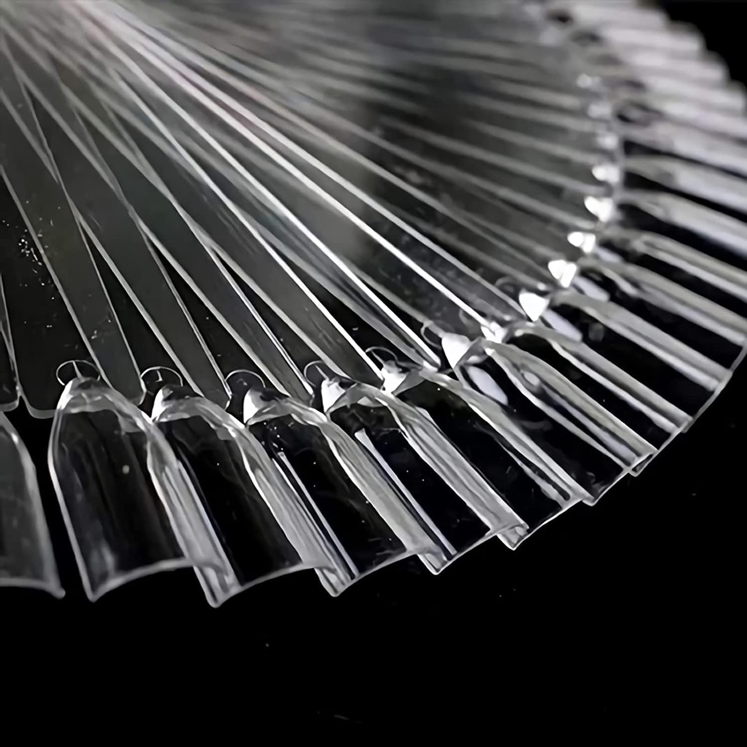 50 Tips Transparent Fan-Shaped Nail Art Tips Display Polish Board Display Practice Sticks Tool with Metal Screw Split Ring Holder Health & Beauty > Personal Care > Cosmetics > Cosmetic Tools > Nail Tools AB   