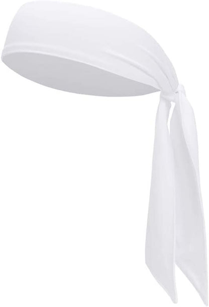 Sports Headband - Head Tie Tennis Tie Hairband - Sweatbands Headbands Wristbands Head Wrap - Ideal for Working Out,Tennis Apparel & Accessories > Clothing Accessories > Bandanas & Headties DEMIL 1pcs-white  