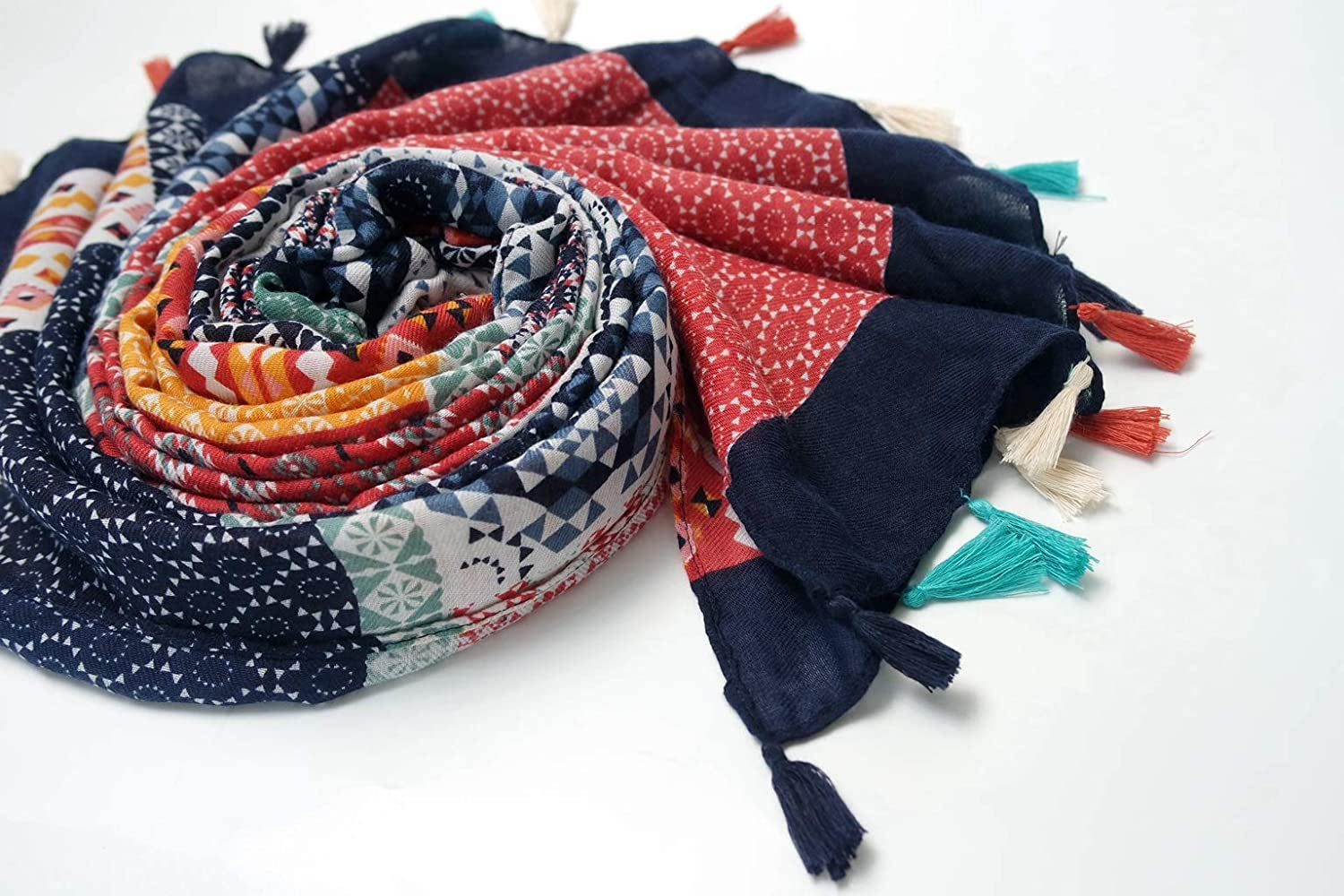 Scarfs for Women Lightweight Floral Flower Winter Scarf Large Fashion Wrap Shawls Oversized Cape Tassel Fall Scarves Apparel & Accessories > Clothing Accessories > Scarves & Shawls STONE   