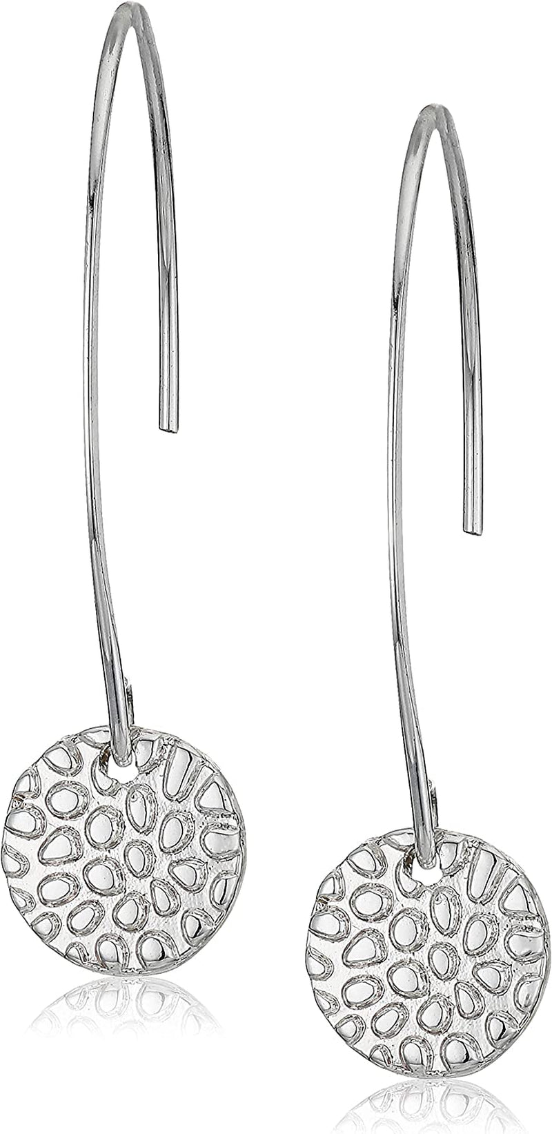 Nine West Classics Apparel & Accessories > Jewelry > Earrings KYLIE MAX Silver TEXTURED THREADER 