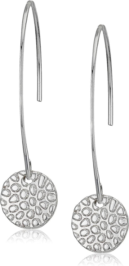 Nine West Classics Apparel & Accessories > Jewelry > Earrings KYLIE MAX Silver TEXTURED THREADER 