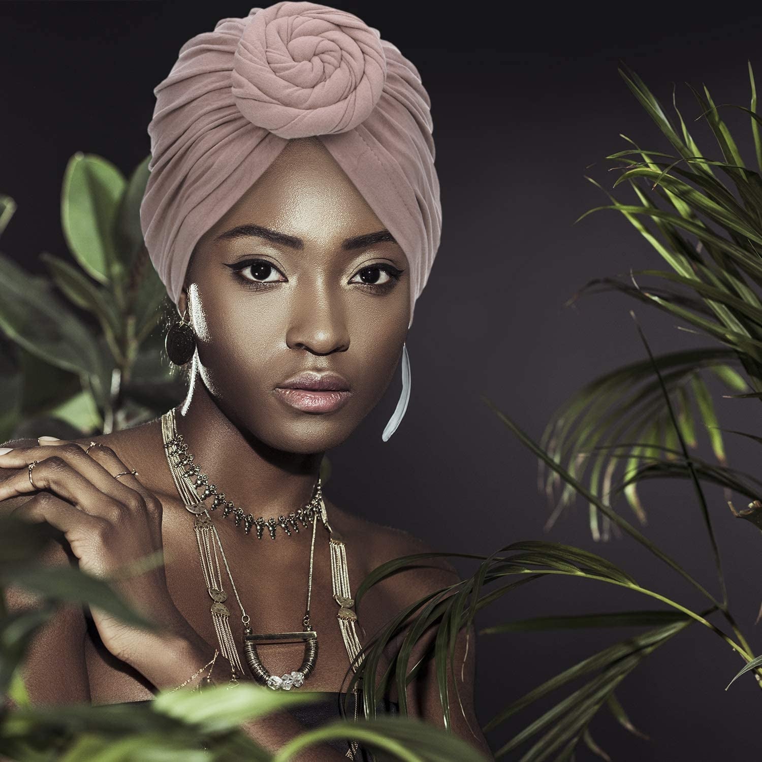 SATINIOR 6 Pieces Women African Turban Flower Knot Pre-Tied Bonnet Beanie Cap Headwrap Apparel & Accessories > Clothing Accessories > Headwear SATINIOR   