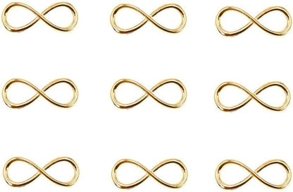 50Pcs Infinity Symbol Connectors Charms Pendants for DIY Bracelet Necklace Jewelry Making Accessories(Golden) 8 Infinity Symbol-13*32mm-KC gold(50pcs)