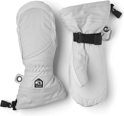 Hestra Heli Ski Womens Glove - Classic Leather Snow Mitten for Skiing, Snowboarding and Mountaineering (Women’S Fit) Apparel & Accessories > Clothing Accessories > Gloves & Mittens Hestra Grey/Off White 6 