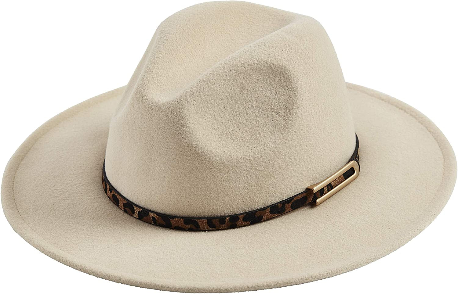 Mud Pie Women'S Leopard Band Fedora Apparel & Accessories > Clothing Accessories > Hats Mud Pie Cream One Size 