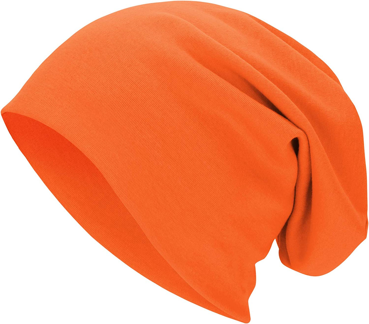 Century Star Unisex Baggy Lightweight Hip-Hop Soft Cotton Slouchy Stretch Beanie Hat Apparel & Accessories > Clothing Accessories > Headwear Century Star 01 Orange One Size 