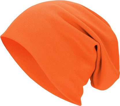 Century Star Unisex Baggy Lightweight Hip-Hop Soft Cotton Slouchy Stretch Beanie Hat Apparel & Accessories > Clothing Accessories > Headwear Century Star 01 Orange One Size 