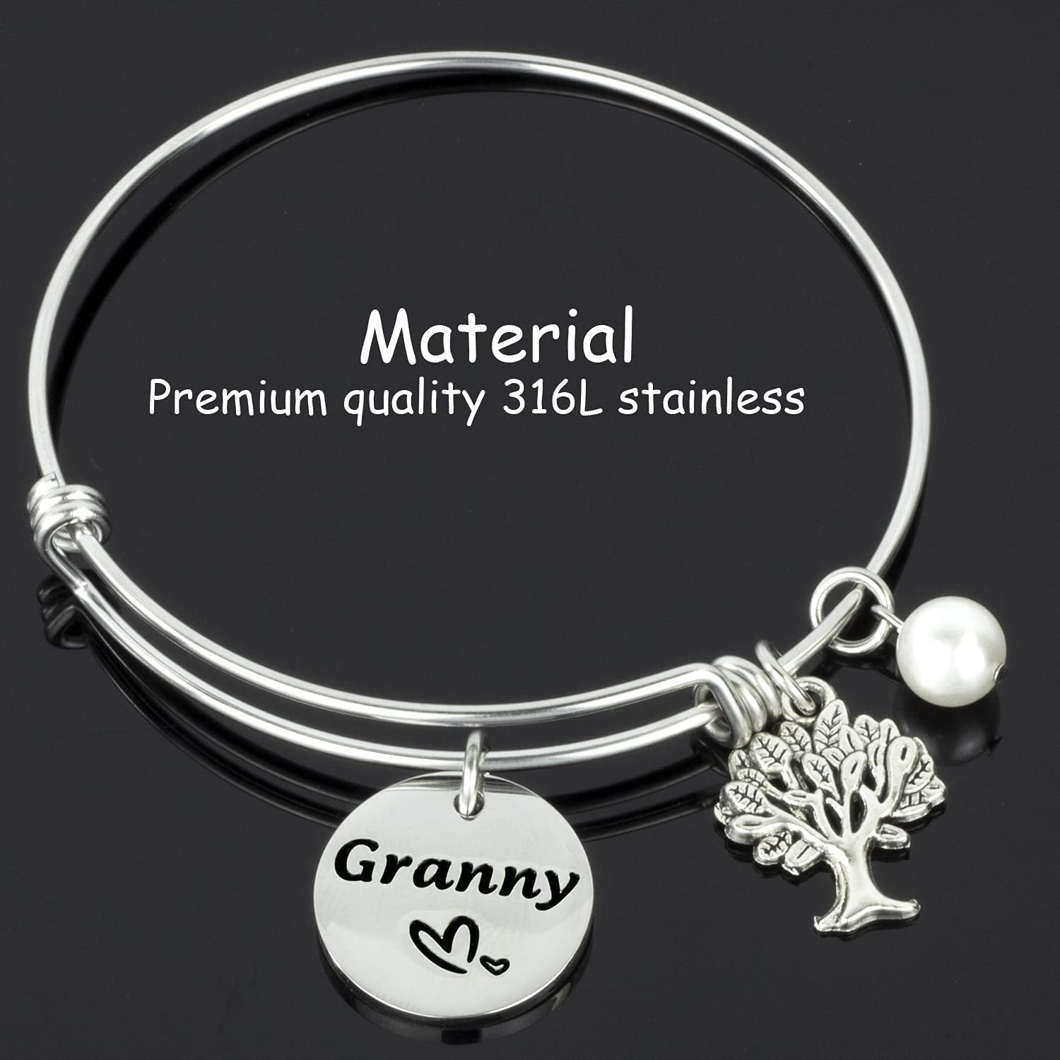 Hutimy Granny Gifts Bracelet for Women Jewelry for Granny Bangle Bracelets Jwelry Best Gift for Granny Bracelet Apparel & Accessories > Jewelry > Bracelets Hutimy Jewelry   