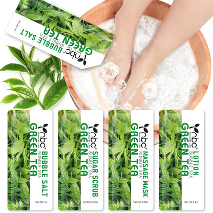 Foot Spa Pedicure Set, Home Foot Soak with Bath Salt, Foot Cream, Foot Scrubs, 4 in 1 Exfoliating Foot Care for Dry Cracked Feet, Make Baby Soft Feet Health & Beauty > Personal Care > Foot Care nbc BeautiLab 1 set Green tea  