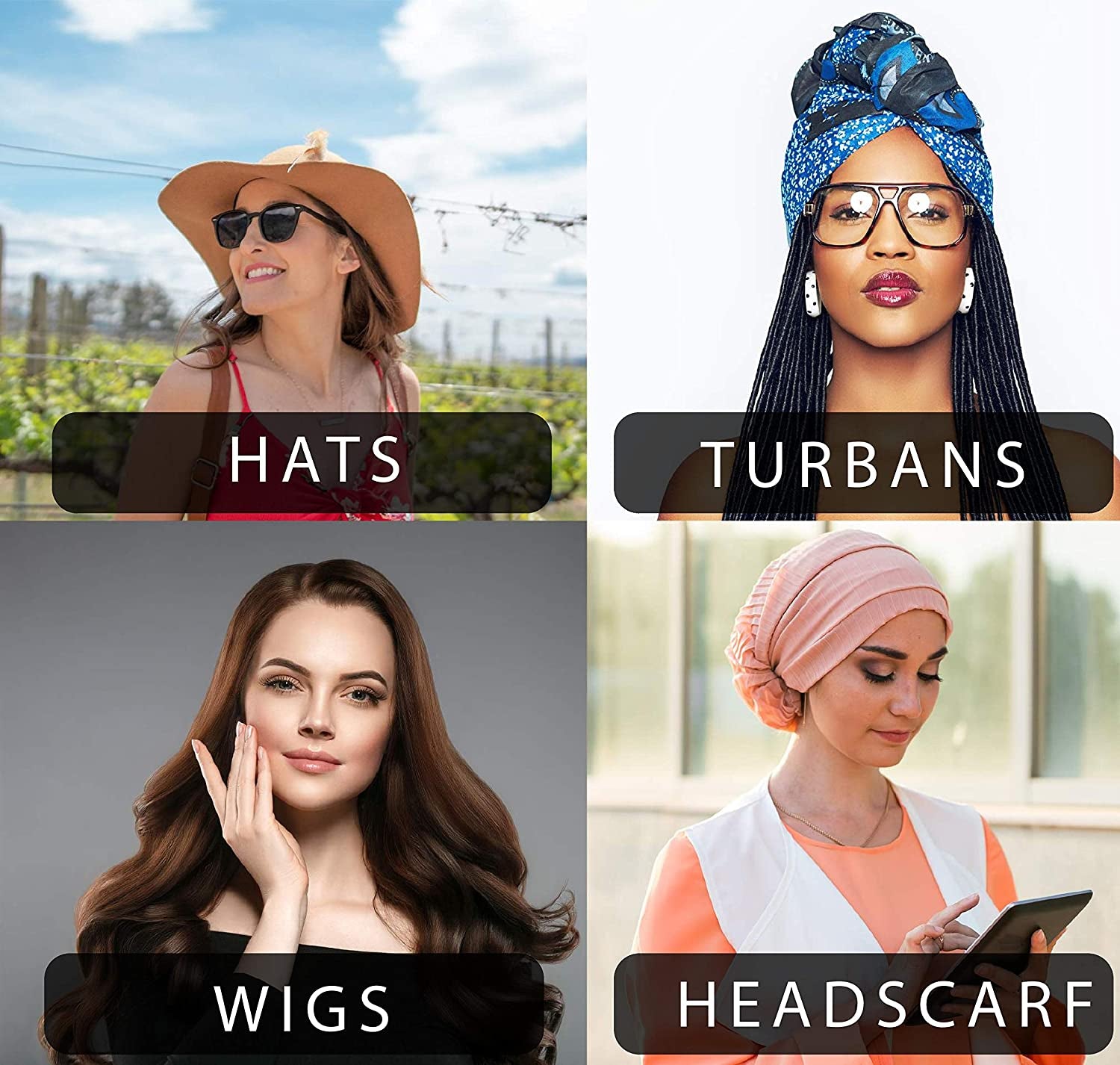 Madison Headwear Wig Grip Headbands for Women- Adjustable to Custom Fit Your Head - Velvet Comfort - Wig Bands No Slip Breathable Lightweight Material for All Day Wear! Keep Wig Comfortably Secured Apparel & Accessories > Clothing Accessories > Headwear Madison Headwear   