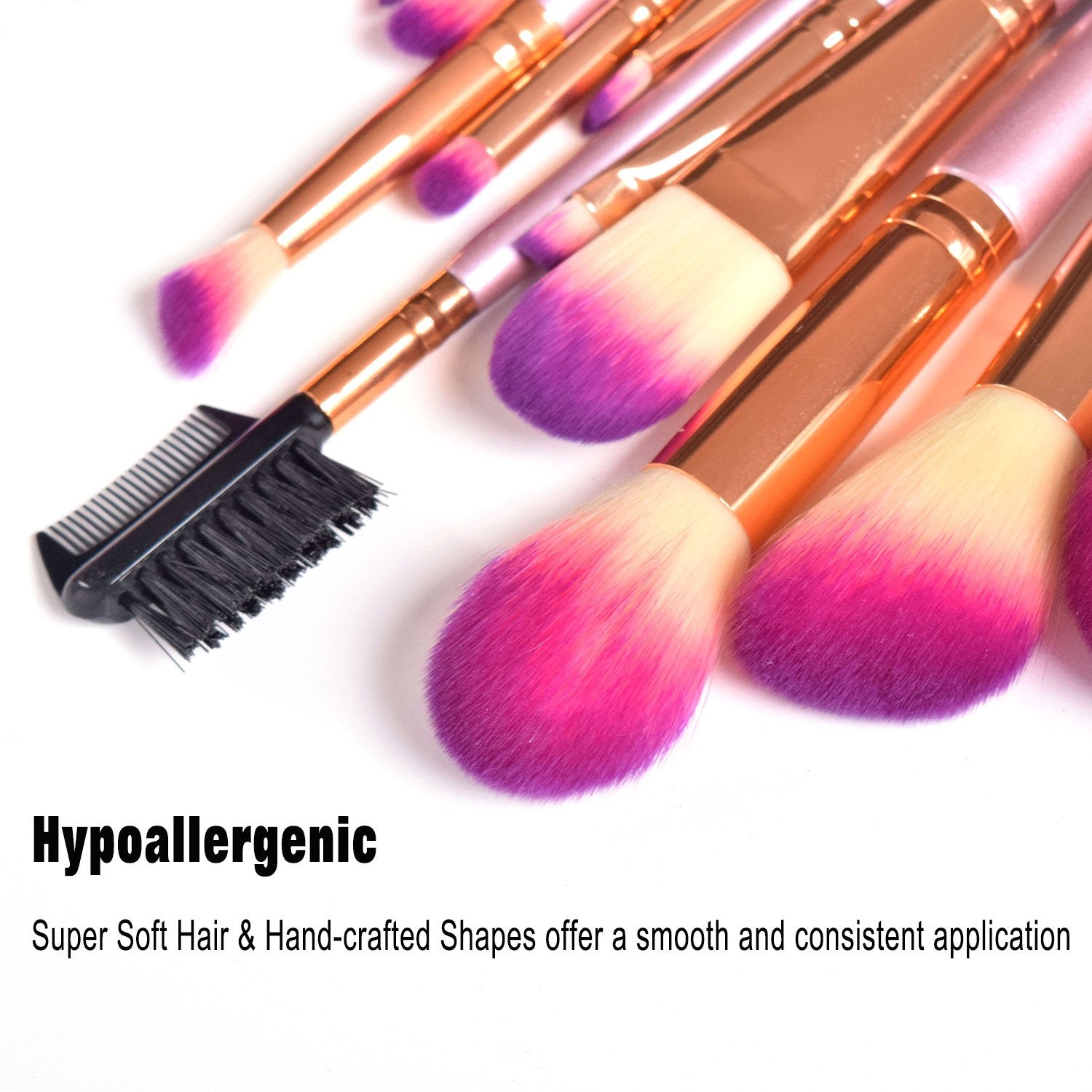 JAF 26Pcs Professional Large Pink Purple Makeup Brushes Set with Storage Case Vegan Synthetic Make up Brushes Set in Gold Bag Holder Cruelty Free Cosmetic Big Makeup Brushes & Tools Kit for Eye Face Contour Foundation Highlighter… Health & Beauty > Personal Care > Cosmetics > Cosmetic Tools > Makeup Tools JAF   