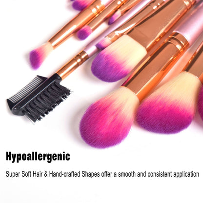 JAF 26Pcs Professional Large Pink Purple Makeup Brushes Set with Storage Case Vegan Synthetic Make up Brushes Set in Gold Bag Holder Cruelty Free Cosmetic Big Makeup Brushes & Tools Kit for Eye Face Contour Foundation Highlighter… Health & Beauty > Personal Care > Cosmetics > Cosmetic Tools > Makeup Tools JAF   