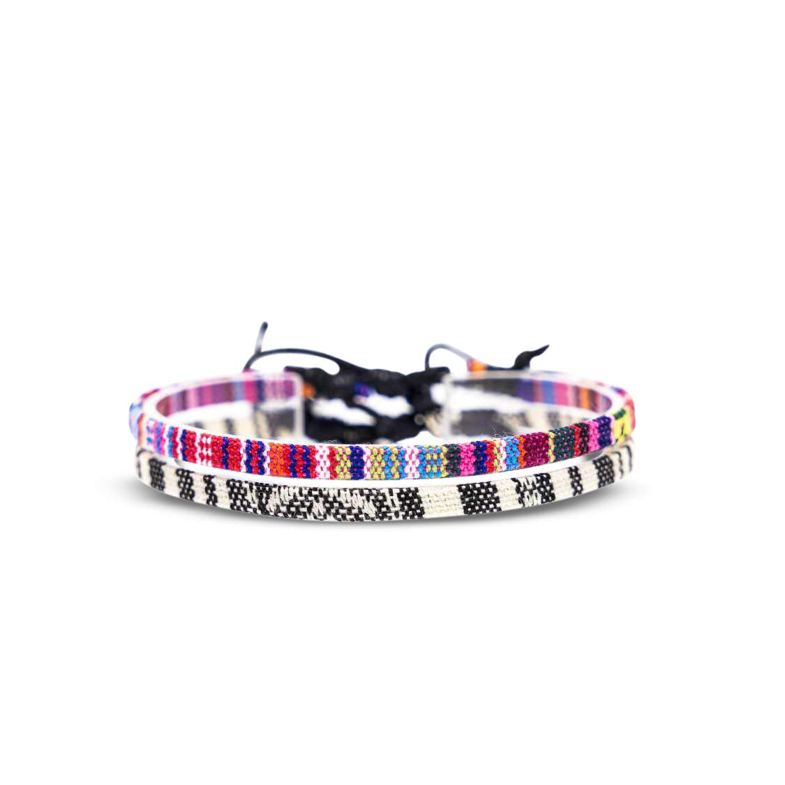 Surfer Beach Bracelet Set Men & Women - Braided Boho Summer Bracelets - Handmade Festival Jewelry - 100% Waterproof & Adjustable - Friendship Gift - Ethnic Hippie Style (Black & Ruby Red) Apparel & Accessories > Jewelry > Bracelets Made by Nami White & Pink  