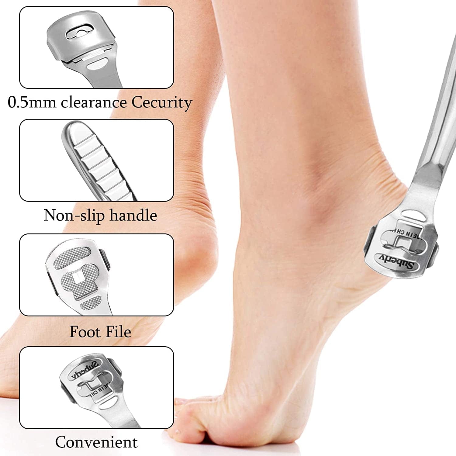 52 Pcs Callus Shaver Set,1 Stainless Steel Foot Razor with 50 Replacement Slices Blades and 1 Foot File Head Foot Care Tools,Foot Shaver Callus Remover,Hard Dry Skin Remover for Hand Feet Health & Beauty > Personal Care > Foot Care Jutoe   