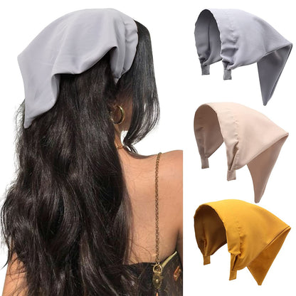 Floral Hair Scarf Headbands for Women - HAIMEIKANG Boho Hair Bandanas Scarf for Women Triangle Head Kerchief Solid Color Hair Bands Vintage Head Scarf (Beige+Yellow+Black) Apparel & Accessories > Clothing Accessories > Bandanas & Headties HAIMEIKANG Grey+Beige+Yellow  
