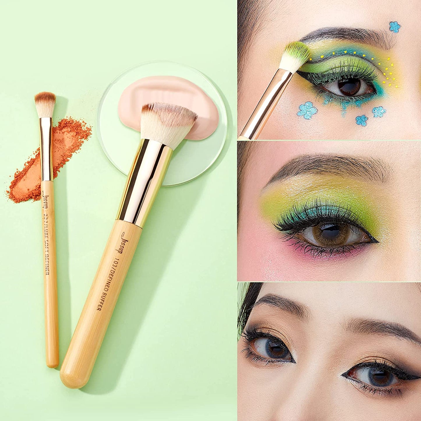 Jessup Brand 20Pcs Beauty Bamboo Professional Makeup Brushes Set Make up Brush Tools Kit Foundation Powder Brushes Eye Shader T145 Health & Beauty > Personal Care > Cosmetics > Cosmetic Tools > Makeup Tools Jessup   