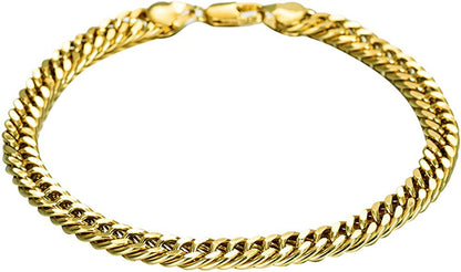 Gold Cuban Link Anklet Bracelet for Women Men, 7Mm Wide 14K Gold / 18K Gold / White Gold Plated Diamond Cut Curb Chain Ankle Bracelets for Women Men 9 10 11 Inches Apparel & Accessories > Jewelry > Anklets kelistom 2-14K Gold length: 9" 