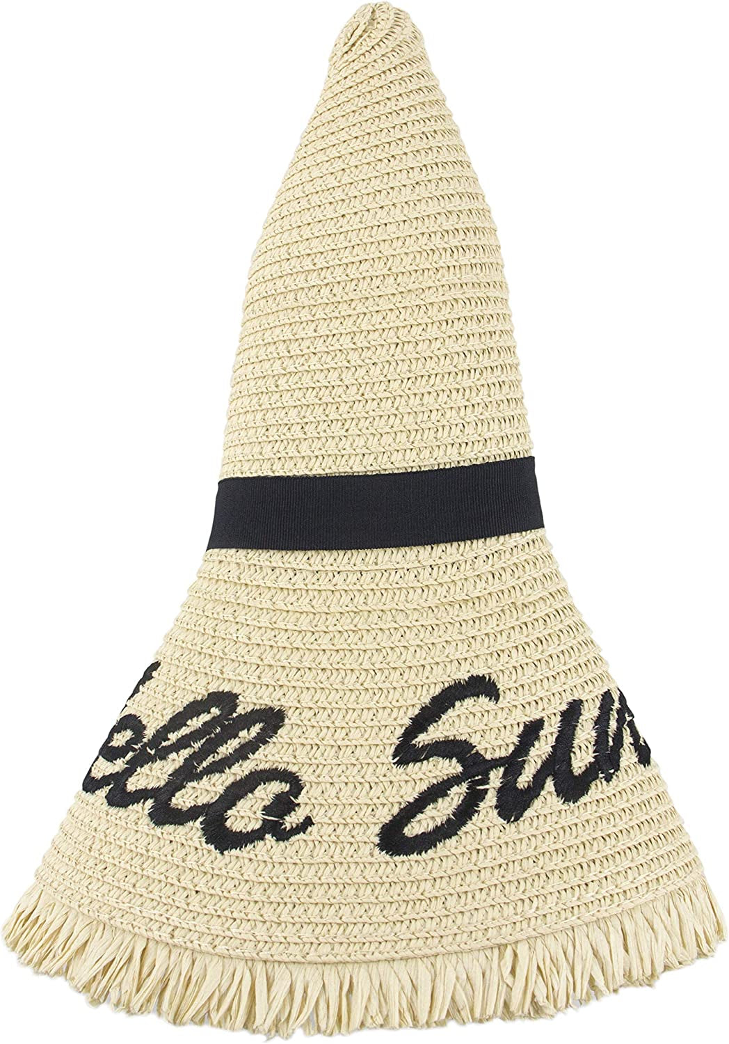 Muryobao Womens Wide Brim Straw Hat Floppy Foldable Roll up Cap Beach Sun Hat for Summer UV UPF50+ Apparel & Accessories > Clothing Accessories > Hats Muryobao   