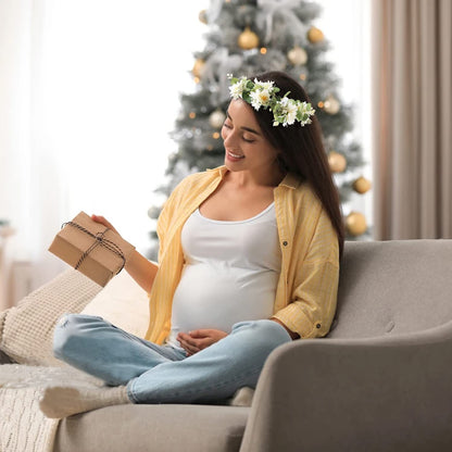 Maternity Sash and Crown Set Eucalyptus Mommy to Be Eucalyptus Floral Crown for Women Baby Shower Photo Prop Maternity Gift Ideas Gender Neutral Baby Shower Decorations Eucalyptus Baby Shower Favors Apparel & Accessories > Clothing Accessories > Sashes XHGYMI   