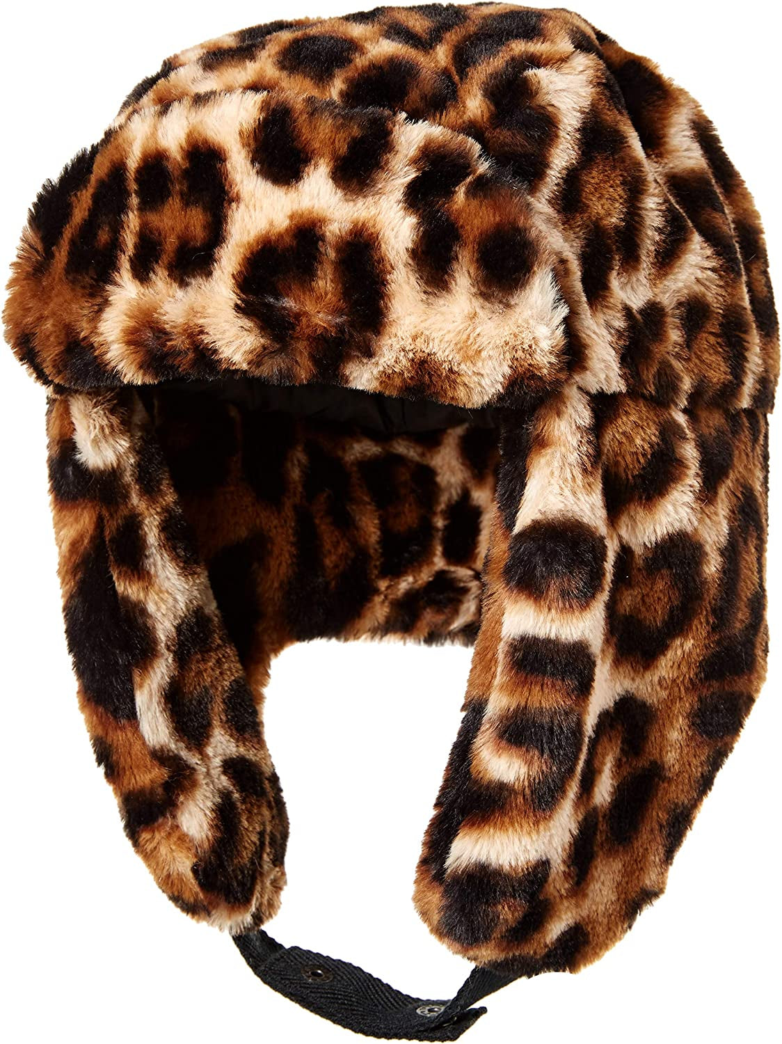 Essentials Women'S Faux Fur Trapper Hat Apparel & Accessories > Clothing Accessories > Hats KYLIE MAX Leopard One Size 