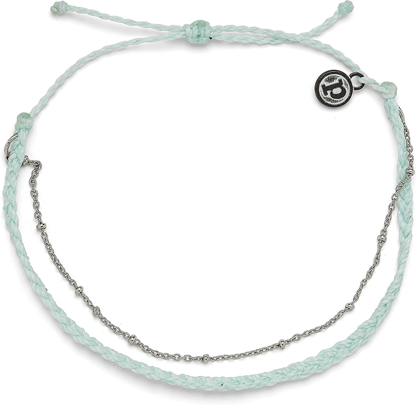 Pura Vida Silver or Rose Gold Satellite Chain Anklet - Adjustable Band, 100% Waterproof - Brand Charm Apparel & Accessories > Jewelry > Anklets Pura Vida Silver / Winterfresh  