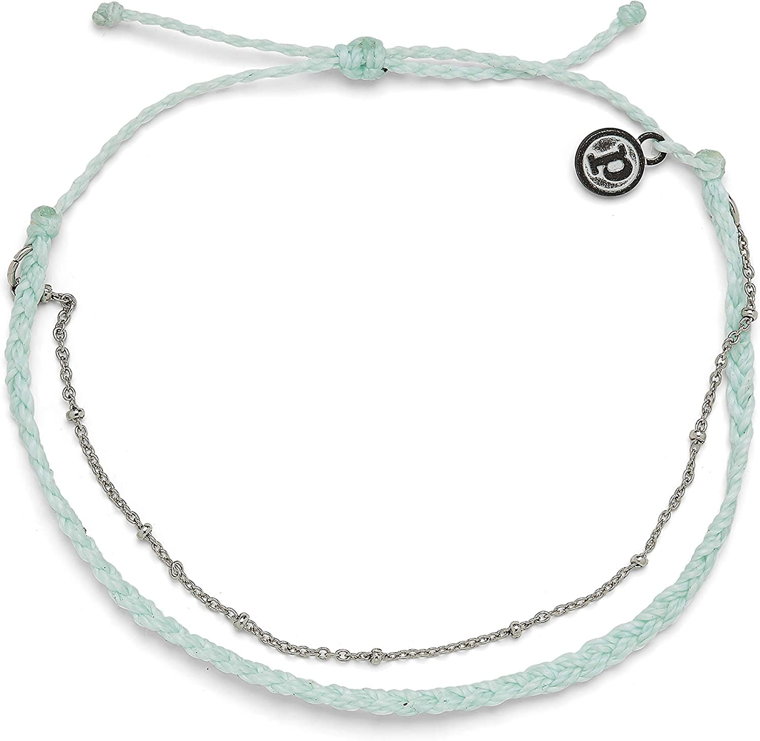 Pura Vida Silver or Rose Gold Satellite Chain Anklet - Adjustable Band, 100% Waterproof - Brand Charm Apparel & Accessories > Jewelry > Anklets Pura Vida Silver / Winterfresh  
