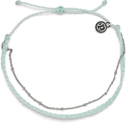 Pura Vida Silver or Rose Gold Satellite Chain Anklet - Adjustable Band, 100% Waterproof - Brand Charm Apparel & Accessories > Jewelry > Anklets Pura Vida Silver / Winterfresh  