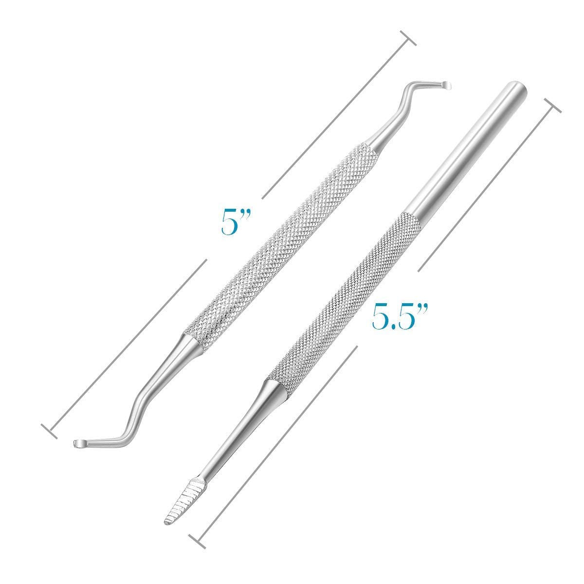 Ingrown Toenail File and Spoon Nail Cleaner Set Stainless Steel Toe Cleaner Tool for Home Use Nail Lifter Double Side Manicure Nail File Kit Foot Care Health & Beauty > Personal Care > Cosmetics > Cosmetic Tools > Nail Tools IBEET   