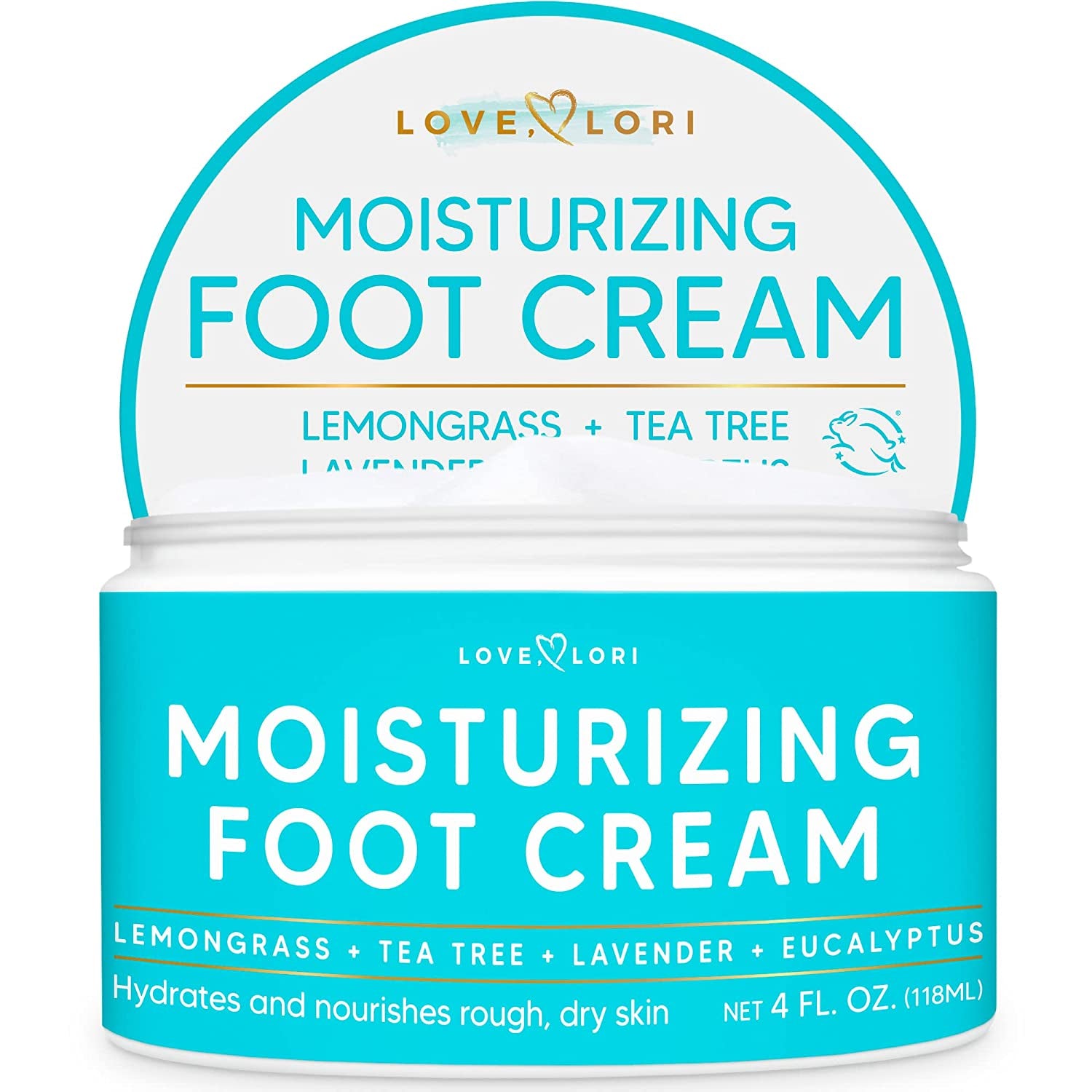 Foot Cream for Dry Cracked Feet 4 Oz. Foot Lotion by Love Lori - Foot Moisturizer & Heel Cream - Foot Repair Cream for Cracked Feet Treatment W/ Tea Tea Oil & Lemongrass - Foot Care for Women Health & Beauty > Personal Care > Foot Care LOVE, LORI   