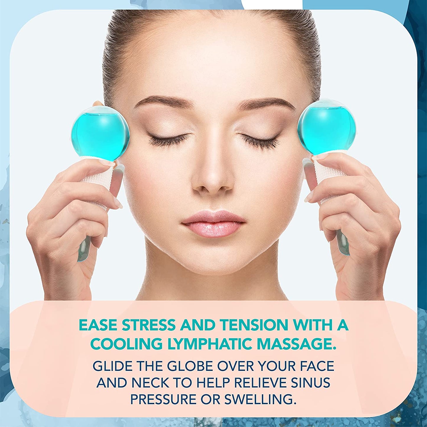 Facial Ice Globes - Massaging Ice Globes for Face with Removable Rubber Grips - Excellent Tool to Reduce Puffiness, Redness, Dark Circles, Tighten Skin, Smooth Wrinkles & Boost Circulation - 2 Pack Health & Beauty > Personal Care > Cosmetics > Cosmetic Tools > Skin Care Tools Joy Glow Lab   