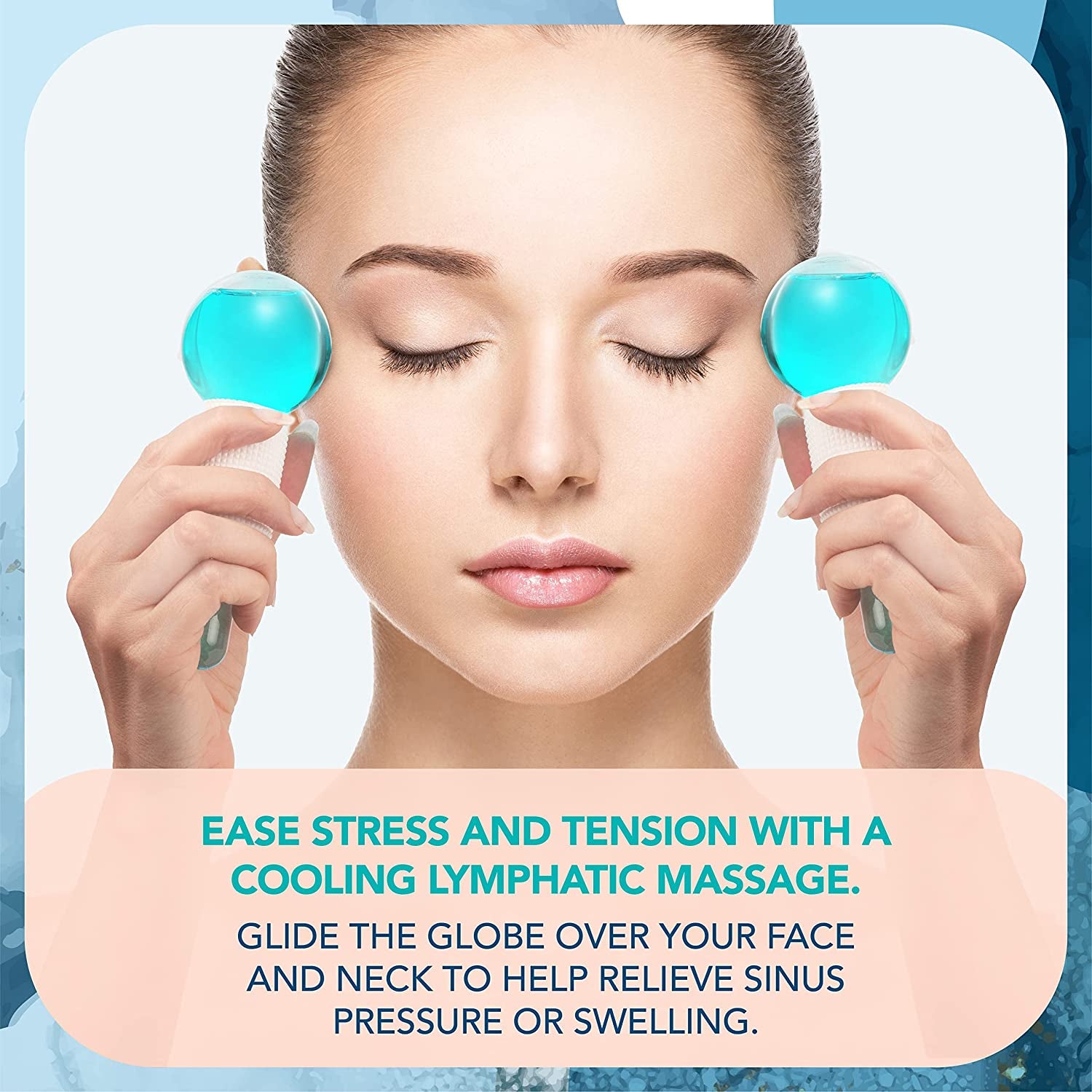Facial Ice Globes - Massaging Ice Globes for Face with Removable Rubber Grips - Excellent Tool to Reduce Puffiness, Redness, Dark Circles, Tighten Skin, Smooth Wrinkles & Boost Circulation - 2 Pack Health & Beauty > Personal Care > Cosmetics > Cosmetic Tools > Skin Care Tools Joy Glow Lab   