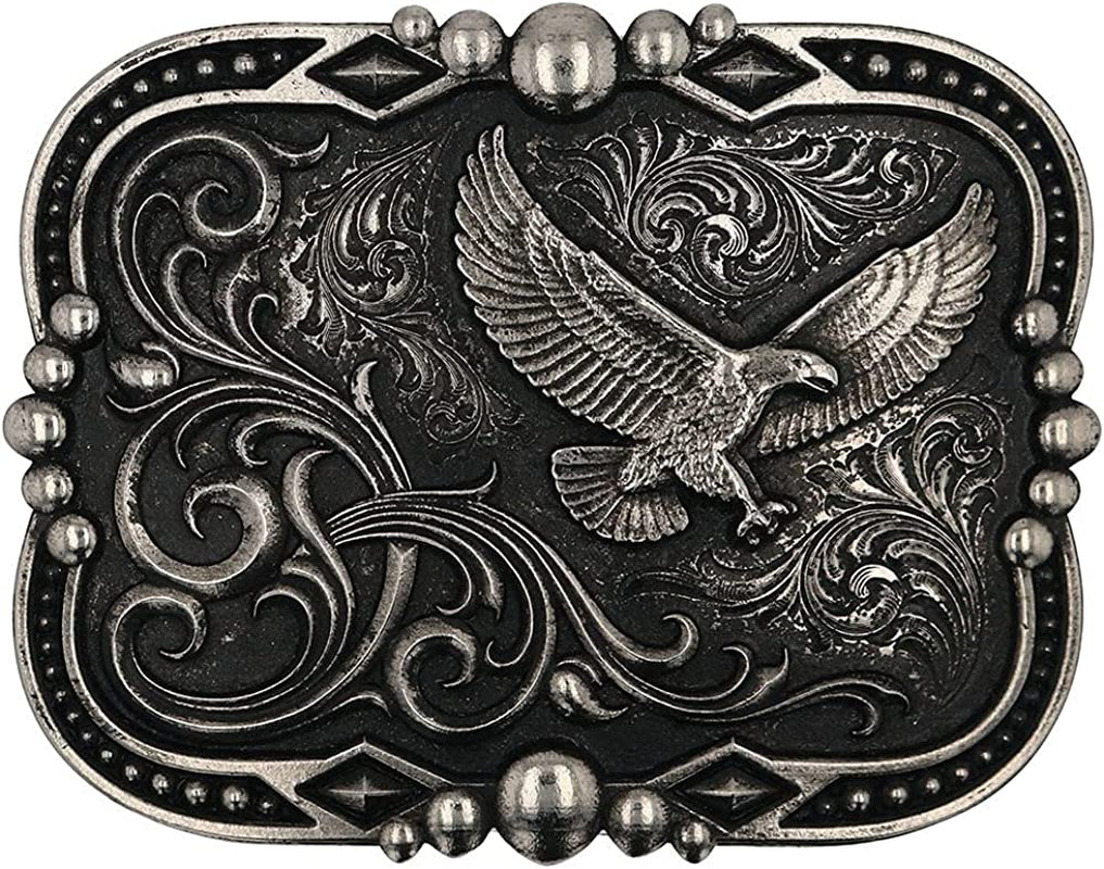 Montana Silversmiths Soaring Eagle Collection Attitude Buckle Apparel & Accessories > Clothing Accessories > Belt Buckles Montana Silversmiths Gunmetal Soaring Eagle  