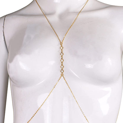 Gold Body Chain for Women, Sexy Simple Bikini Body Chain Apparel & Accessories > Jewelry > Body Jewelry ShinShang   
