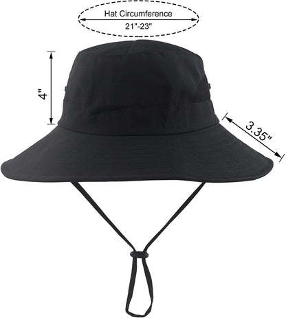 Mukeyo Womens Summer Sun Hat Wide Brim Outdoor UV Protection Hat Foldable Ponytail Bucket Cap for Beach Fishing Hiking Apparel & Accessories > Clothing Accessories > Hats Mukeyo   