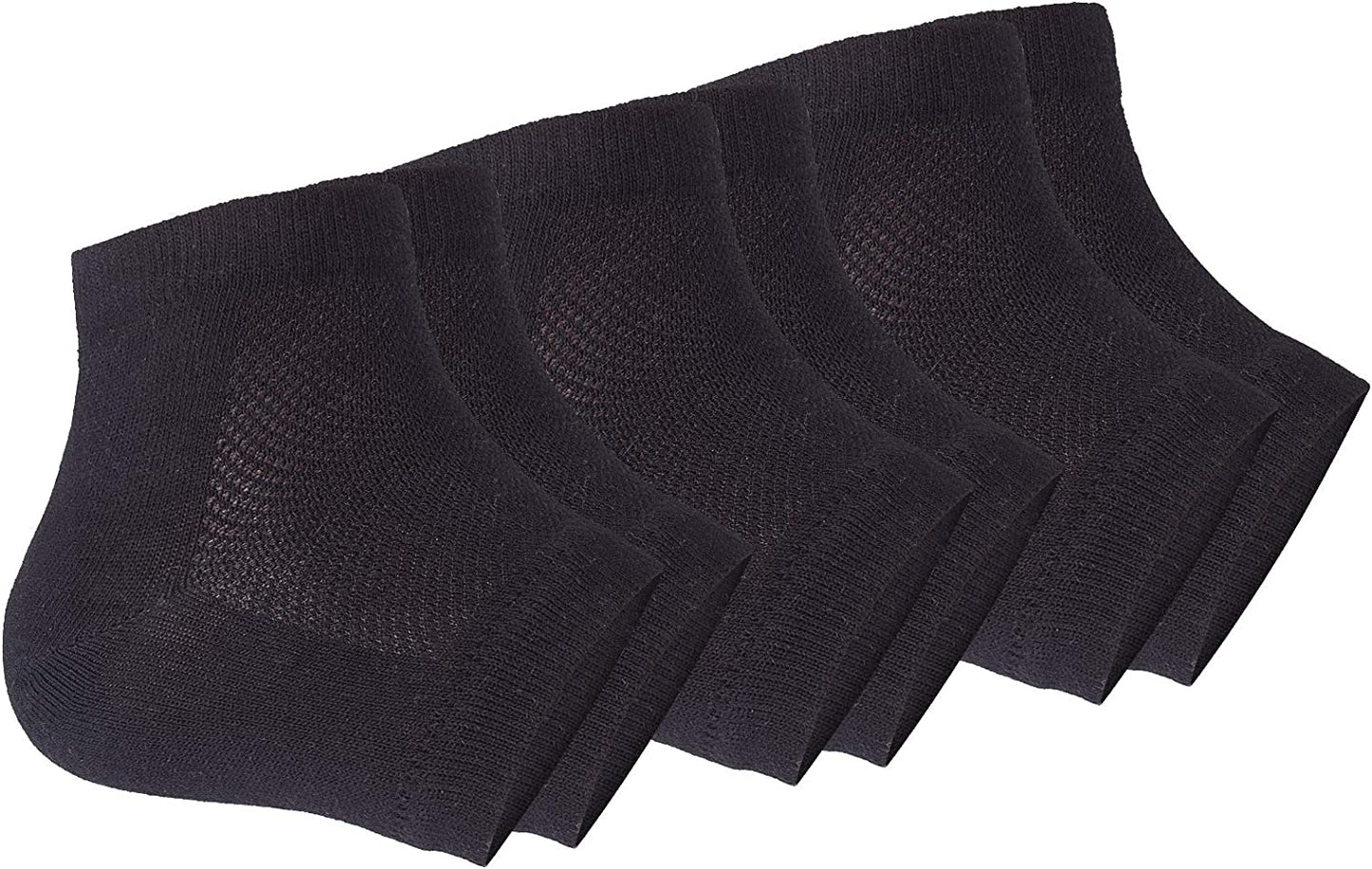Vented Moisturizing Gel Heel Socks, 3 Pairs Toeless Spa Sock for Foot Care Treatment, Cracked Heels, Dry Feet, Foot Calluses (Gray, Green, Pink) Health & Beauty > Personal Care > Foot Care Exptolii Black  