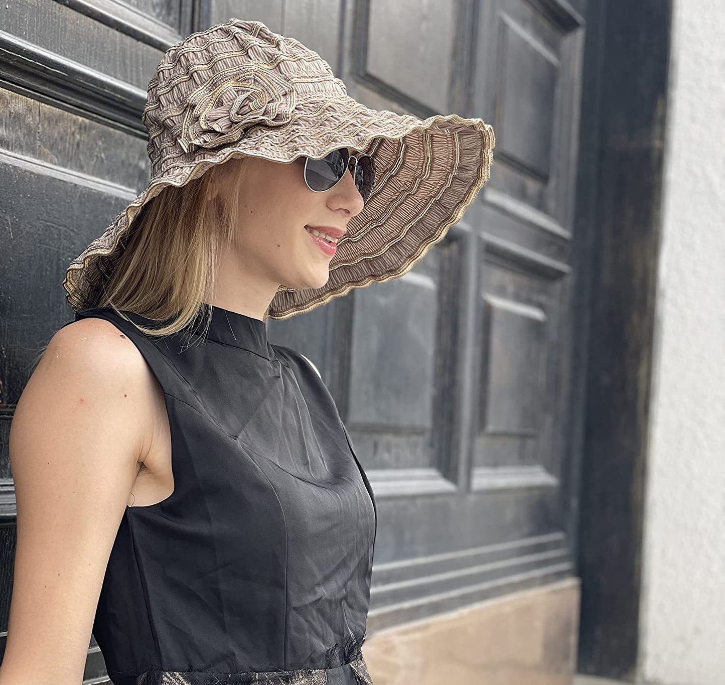 Women Folding Vintage Outdoor Sun Hats for Beach Garden Travelling UV Protection Apparel & Accessories > Clothing Accessories > Hats KYLIE MAX   