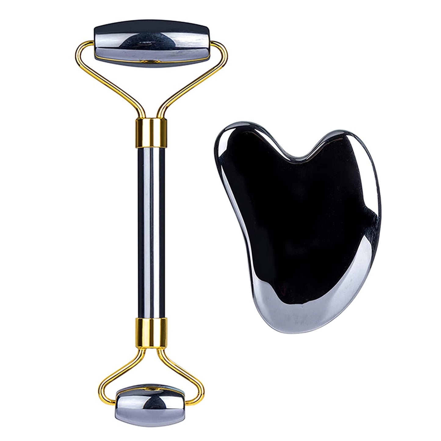 HOTACE Face Jade Roller Gua Sha Set Facial Beauty Roller Skin Care Tools Terahertz Energy Stone Massager for Face, Eyes, Neck, Finger Set Health & Beauty > Personal Care > Cosmetics > Cosmetic Tools > Skin Care Tools HOTACE Finger Set  