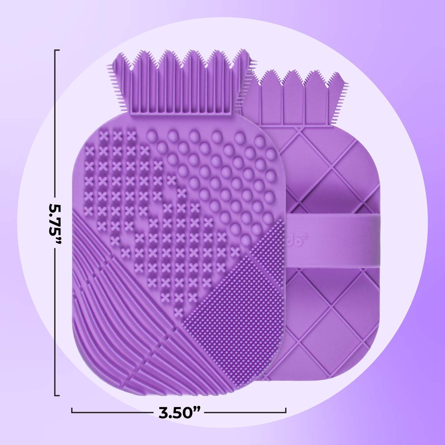 Lindo Cosmat Makeup Brush Cleaning Mat - Silicone Brush Scrubber, Portable Washing Tool with Handle (Purple) Health & Beauty > Personal Care > Cosmetics > Cosmetic Tools > Makeup Tools Lindo   