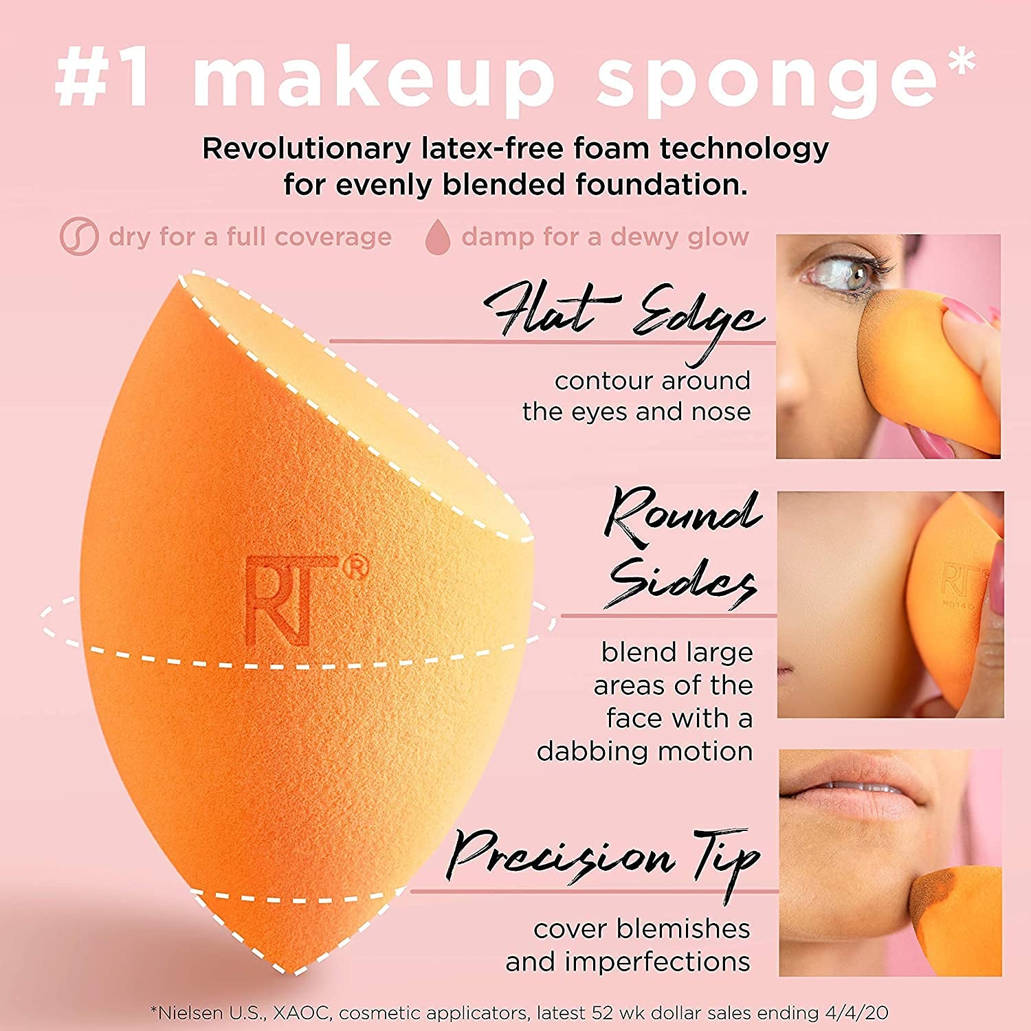 Real Techniques Miracle Complexion Assorted Beauty Sponges Makeup Blender, for Blending & Sculpting, Full Coverage, Professional Makeup Tool, Cruelty Free, Vegan, Latex Free, 6 Piece Sponge Set Health & Beauty > Personal Care > Cosmetics > Cosmetic Tools > Makeup Tools Real Techniques   